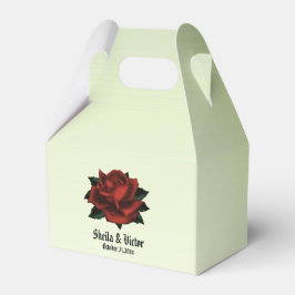 Rote Rose Gothic Wedding Personalisiert Geschenkschachtel