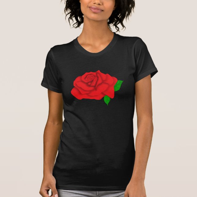 Rote Rose Graphic T-Shirt (Vorderseite)