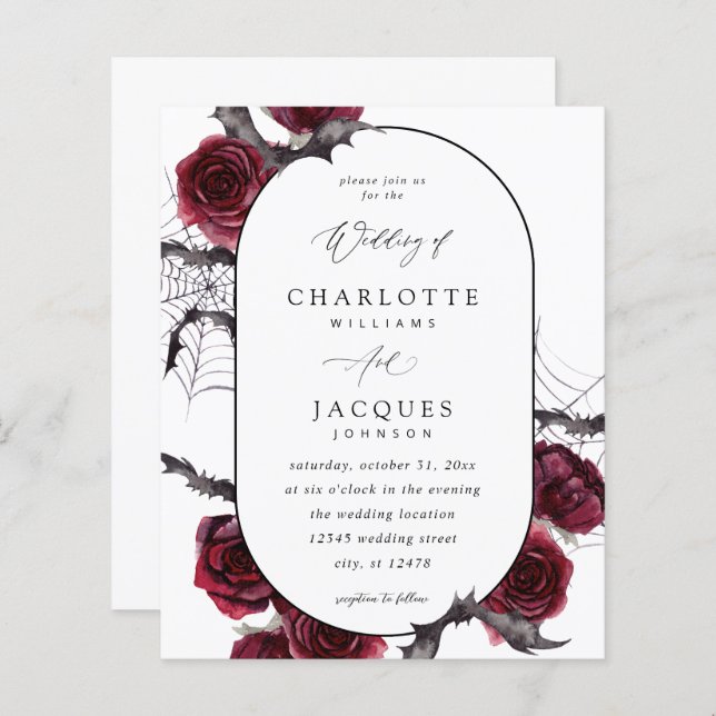 Rote Rose Halloween (Vorne/Hinten)