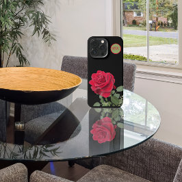 Rote Rose - Handgemalt - Monogramm iPhone 13 Pro Hülle