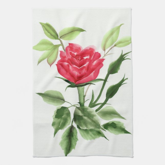 Rote Rose Handtuch (Vertikal)