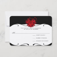 Rote Rose Herz auf Black Metallic UAWG