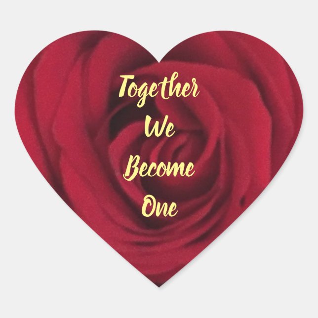 Rote Rose Herz-Aufkleber (Vorderseite)