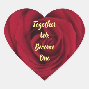 Rote Rose Herz-Aufkleber