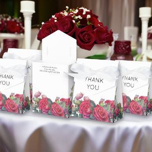 Rote Rose Hochzeit Danke Geschenkschachtel