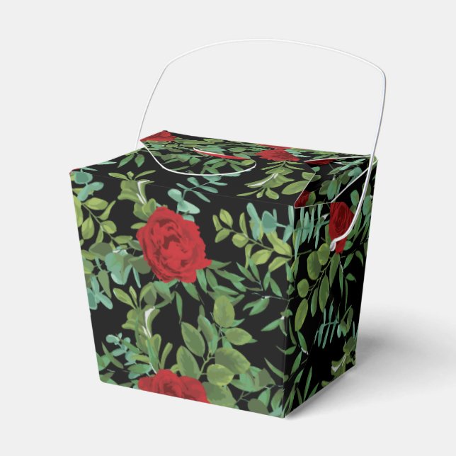 Rote Rose Hochzeit Geschenkschachtel (Vorderseite)