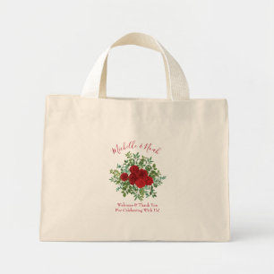 Rote Rose Hochzeit Mini Stoffbeutel