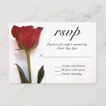 Rote Rose Hochzeit RSVP