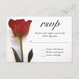 Rote Rose Hochzeit RSVP Karte