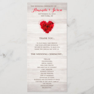 Rote Rose Hochzeitskarte Hhn01 Programm