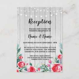 Rote Rose Hochzeitskarten Graue Blume Begleitkarte