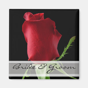 Rote Rose-Hochzeitsticker für jedes Ereignis - Magnet