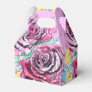 Rote Rose Hochzeitstorte Geschenkbox Blüten Blumen Geschenkschachtel