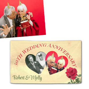 Rote Rose individuelle Hochzeit  Banner