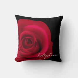 rote Rose | Individuelle Name Kissen