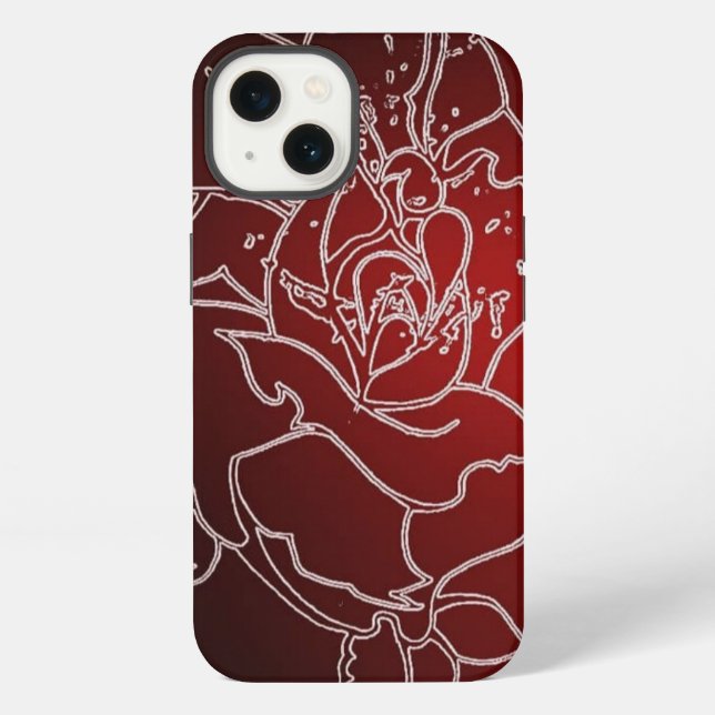 Rote Rose iPhone 13 Fall Hülle (Rückseite)