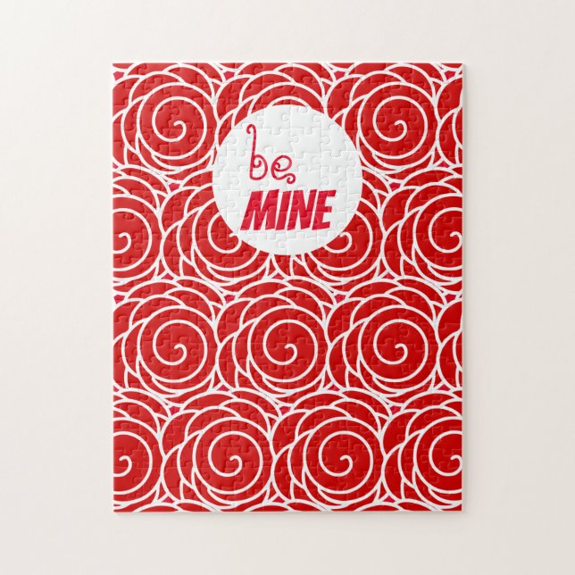 Rote Rose ist das Mine Valentine Frustration Puzzle (Vertikal)