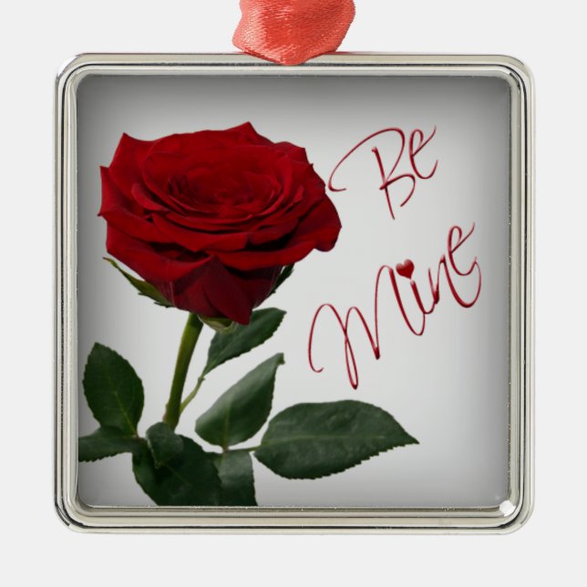 Rote Rose ist mein Premium Keepake Ornament (Vorne)
