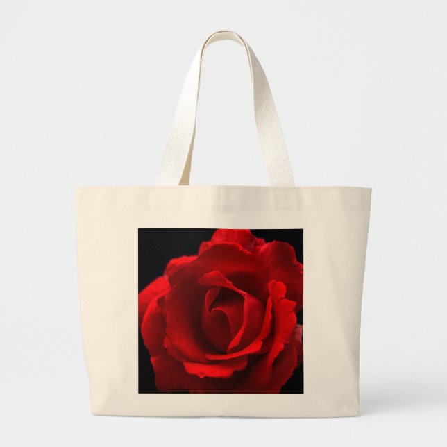 Rote Rose jtcn Große Tote Tasche (Vorne)