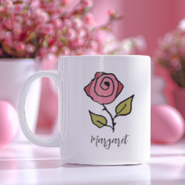 Rote Rose Juni Geburtstagsfeier Blume Einzigartig Kaffeetasse