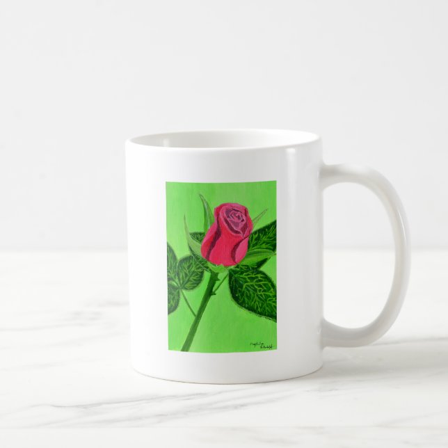 Rote Rose Kaffeetasse (Rechts)