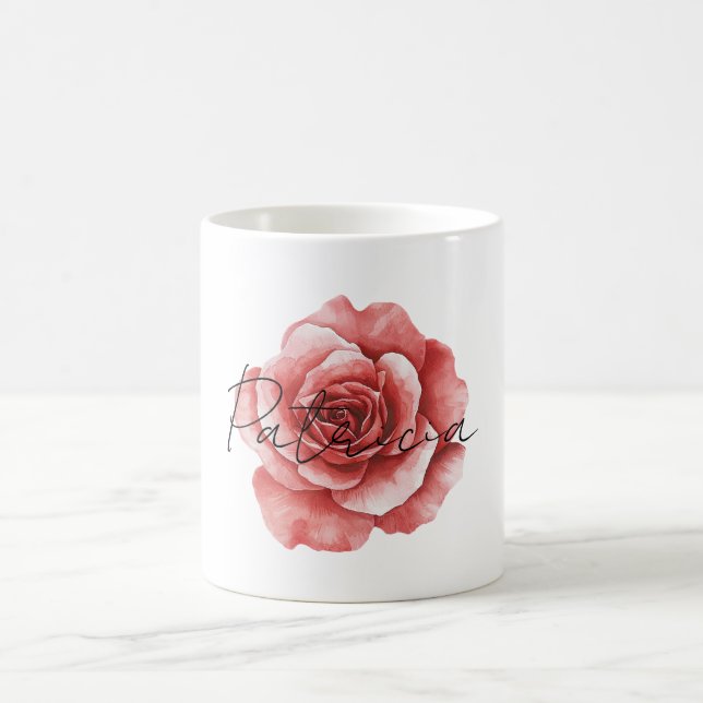 Rote Rose Kaffeetasse (Mittel)