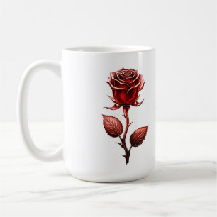 Rote Rose Kaffeetasse