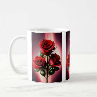 Rote Rose Kaffeetasse