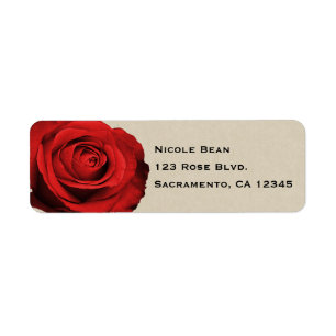 Rote Rose Kraft Rustic Glam Elegant Wedding Gefall