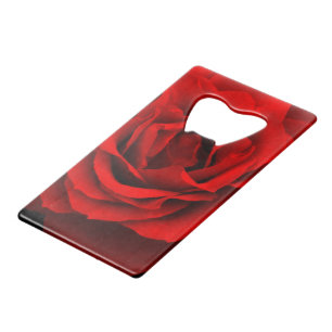 Rote Rose-Kreditkarte Flaschenöffner