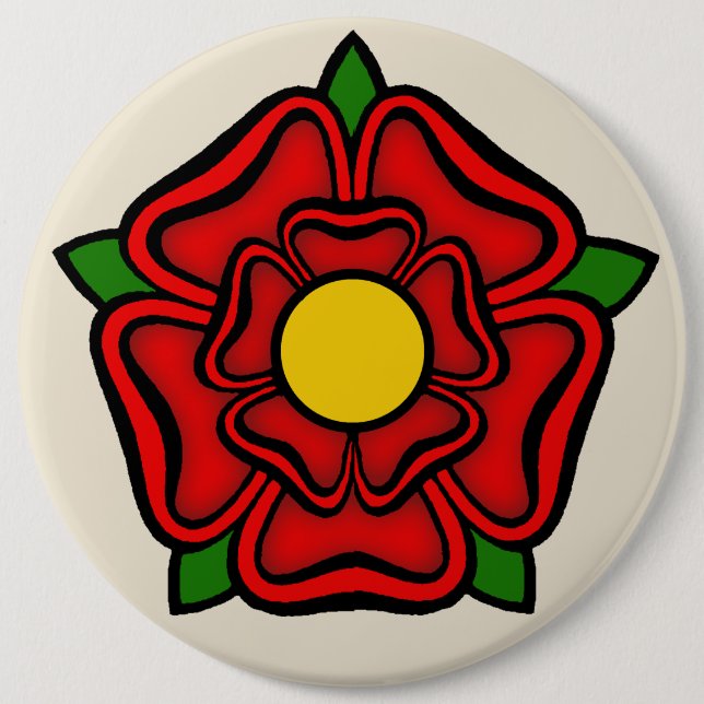 Rote Rose Lancaster, England, Emblem der Royalty Button (Vorderseite)