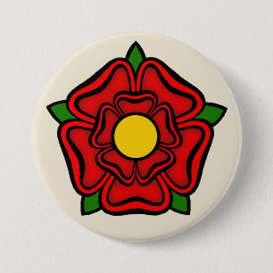 rote Rose Lancaster, England, Emblem der Royalty Button
