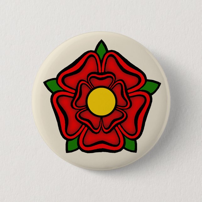 Rote Rose Lancaster, England, Emblem der Royalty Button (Vorderseite)
