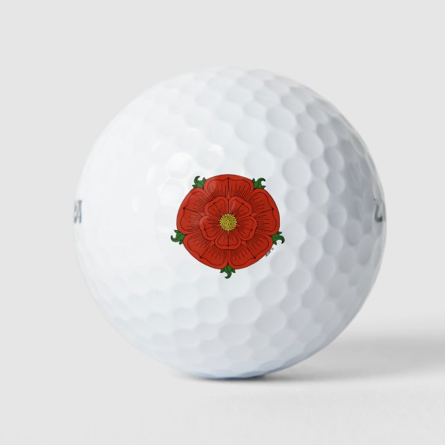 Rote Rose Lancaster Golfball (Vorderseite)