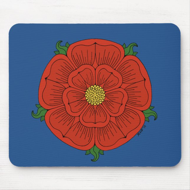 Rote Rose Lancaster Mousepad (Vorne)