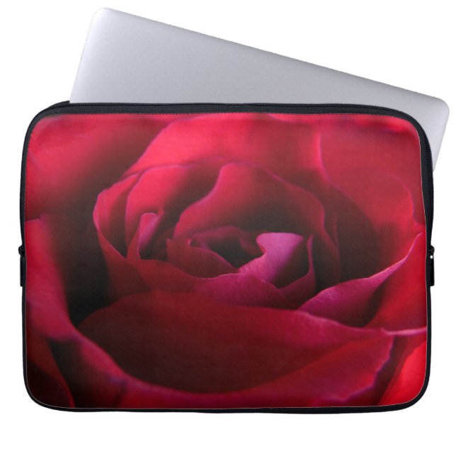 Rote Rose Laptop Sleeve Romantische Rose Tablet Ca (Vorderseite)