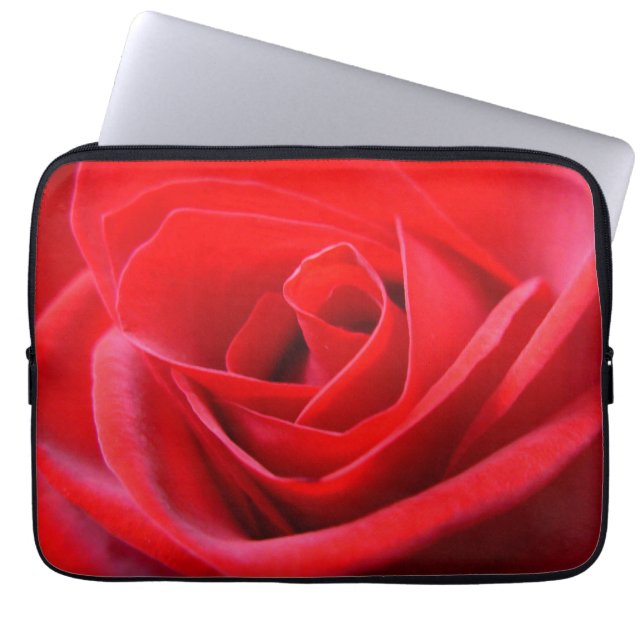 rote Rose Laptop Sleeve Romantische Rose Tablet Ca (Vorderseite)