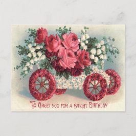 Rote Rose Lilie des Tales Vergessen-Me-Nicht Postkarte