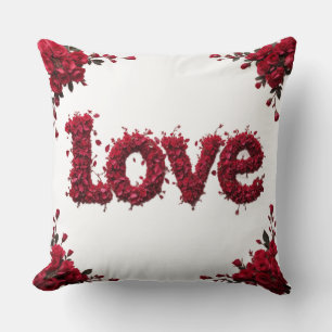 Rote Rose LOVE Kissen Romantisches Valentinstag-Ge