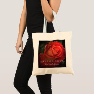 Rote Rose Macro Analog Soul Ästhetik-Tasche Tragetasche