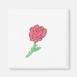Rote Rose Magnet
