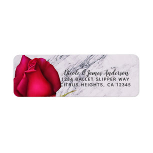 Rote Rose Marmor Moderne Glamour Brautparty