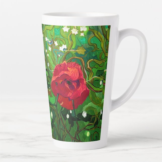 ROTE ROSE  MILCHTASSE (Rechts)