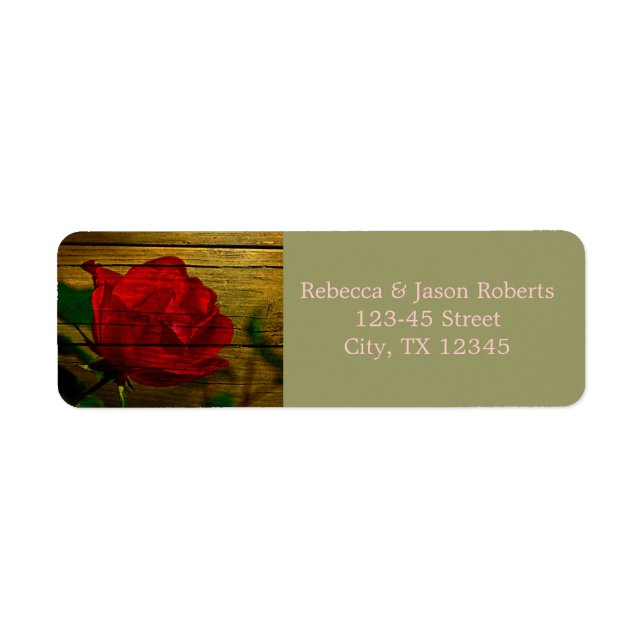 rote Rose mit Stallholz (Vorne)