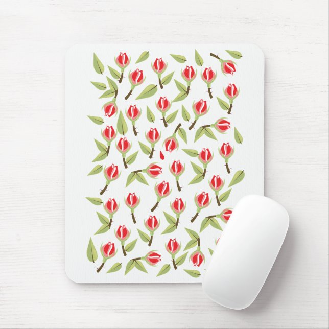 Rote Rose Mousepad (Mit Mouse)