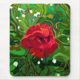 ROTE ROSE MOUSEPAD