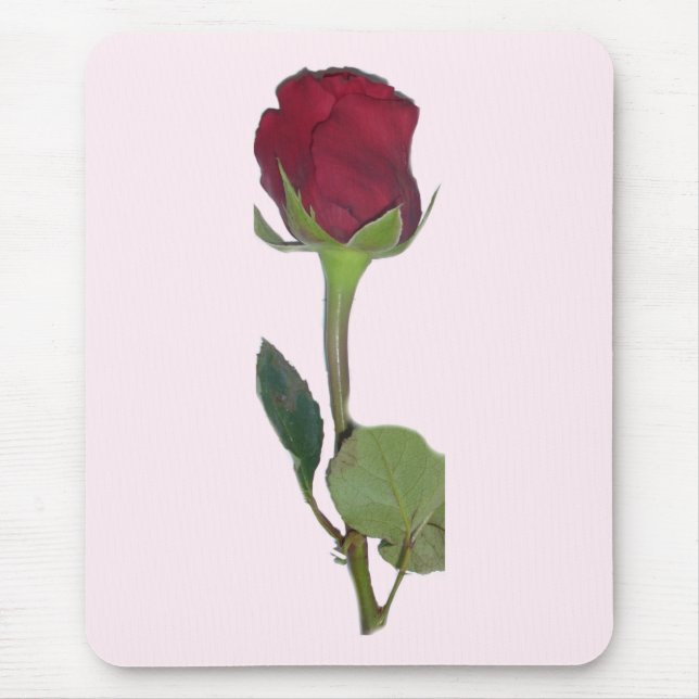 Rote Rose Mousepad (Vorne)