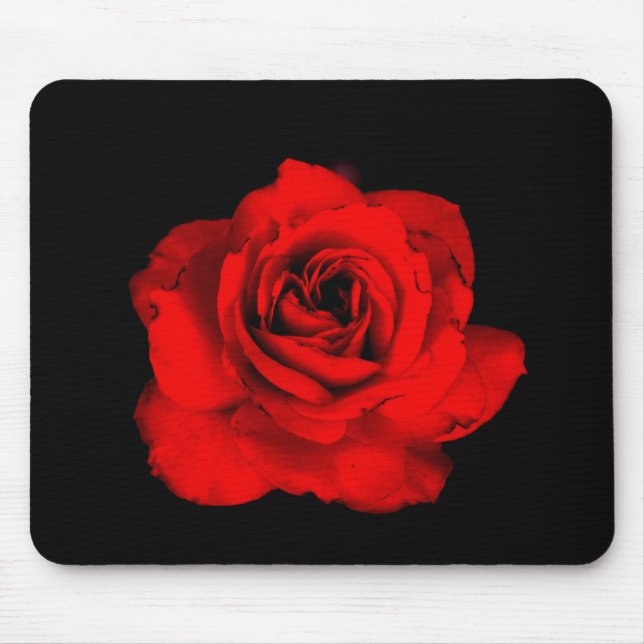 Rote Rose Mousepad (Vorne)