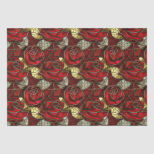 Rote Rose-Muster Seidenpapier