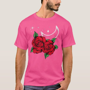 Rote Rose Nacht HimmelGärtner Botaniker Blumen Ros T-Shirt